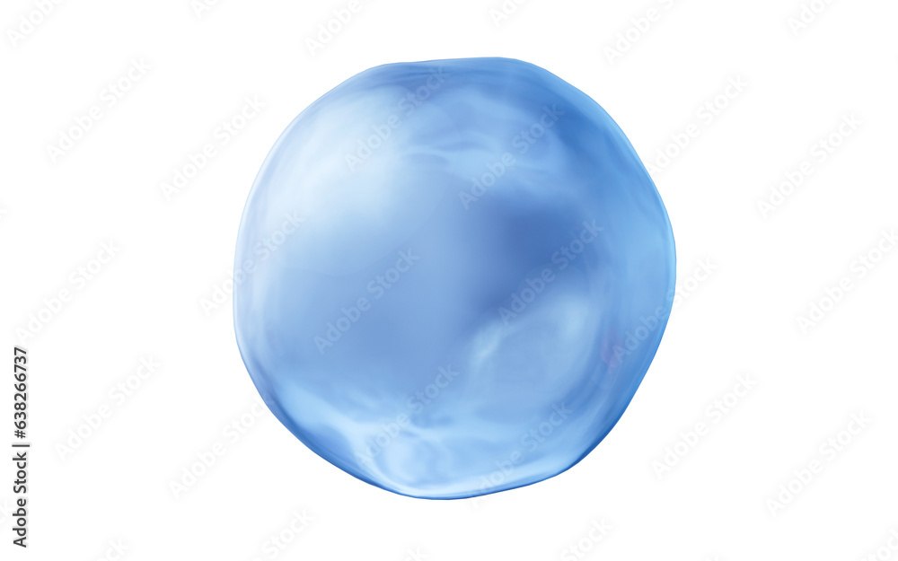 Isolated blue soft liquid bubble, 3d rendering. Isolated blue soft liquid bubble, 3d rendering.