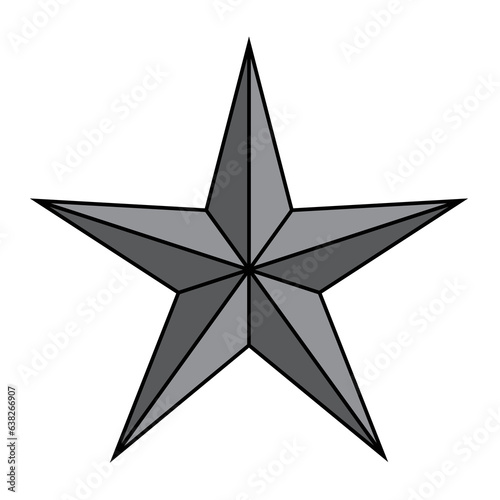 3D Star Design Icon Artwork