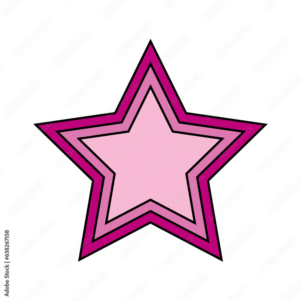 Pink Star Design Icon Artwork Pink Star Design Icon Artwork