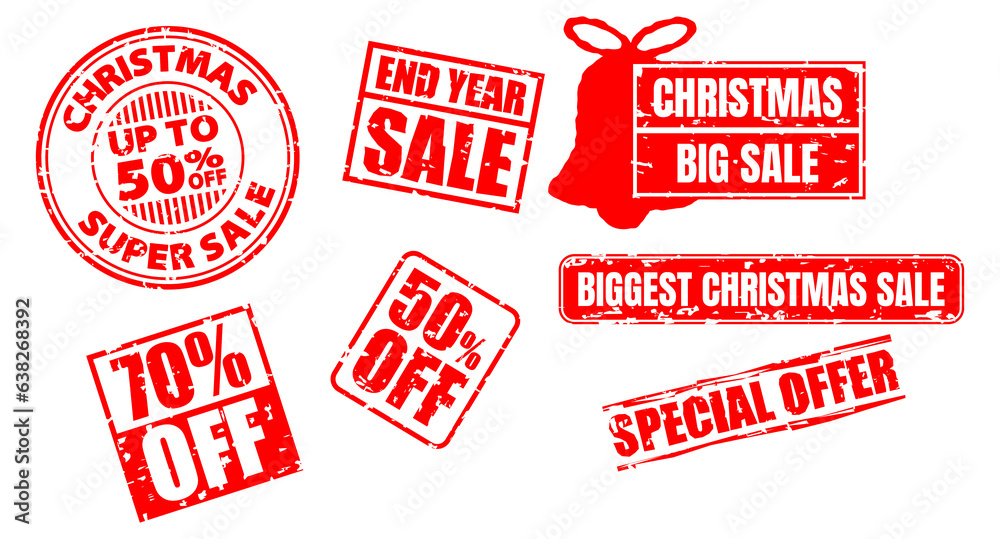 set of christmas grunge rubber stamp isolated. 3D Render set of christmas grunge rubber stamp isolated. 3D Render