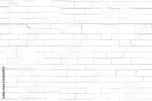 White brick wall vector background Generate AI