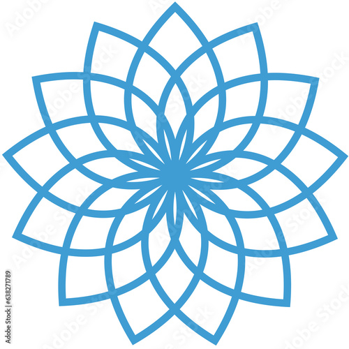 Digital png illustration of blue flower on transparent background