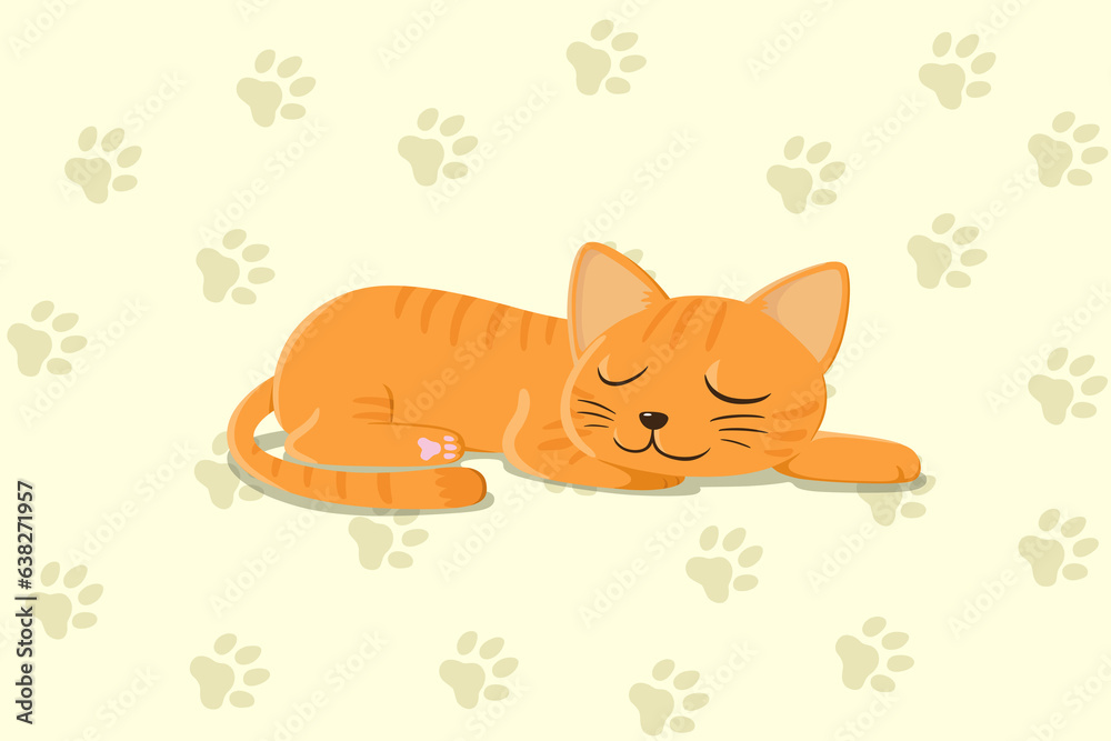 a sleeping cat cartoon wallpaper