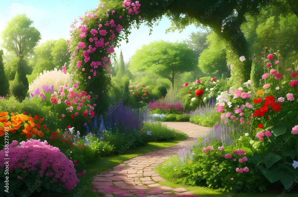 Obraz premium beautiful garden background