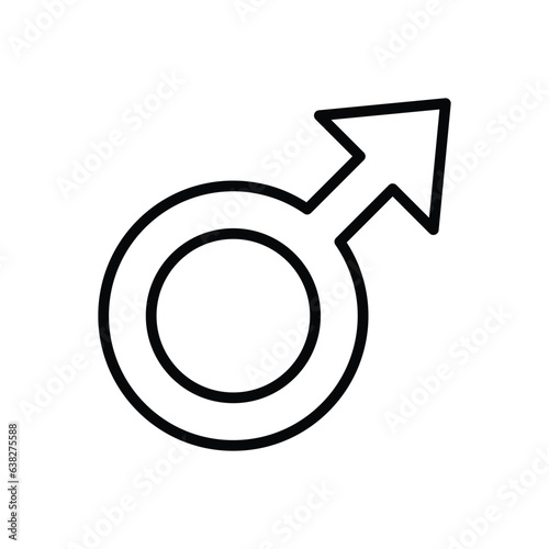 Male sex gender vector icon