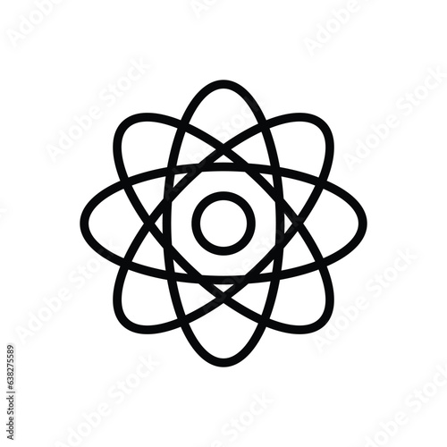 Molecule atom nuclear vector icon