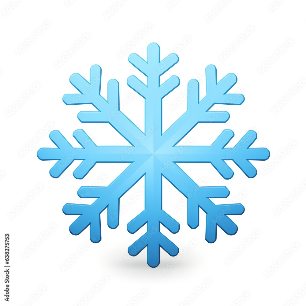 blue Snowflake Icon. flat illustration. Generative ai blue Snowflake Icon. flat illustration. Generative ai