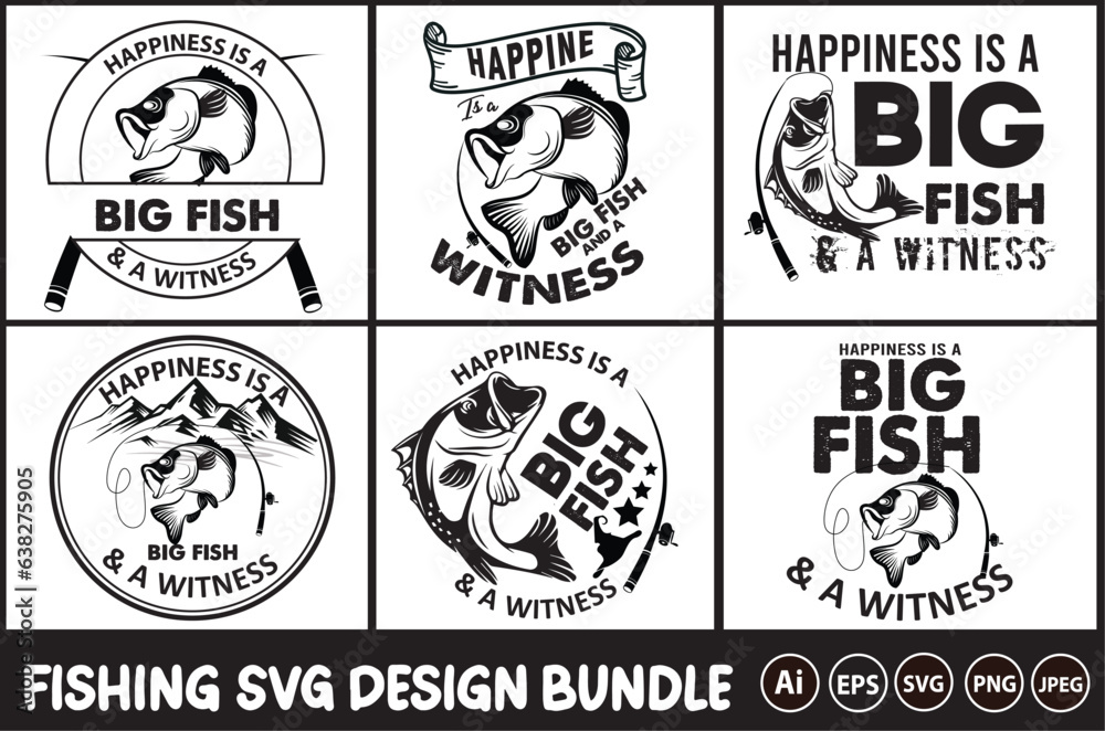 Fishing SVG T shirt design bundle 