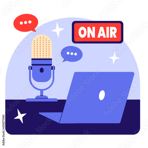 Podcast Studio Illustration