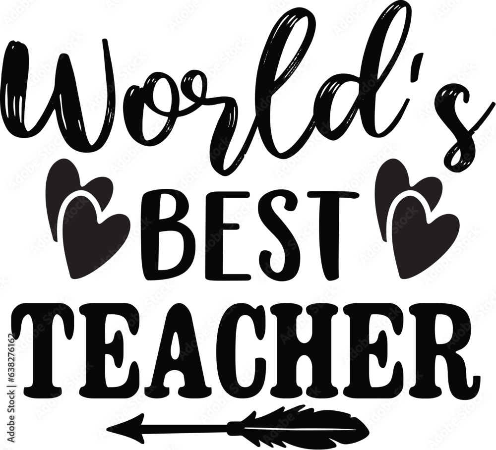Naklejka premium World's Best Teacher