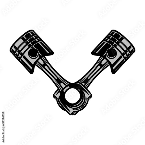 piston cross mechanic logo