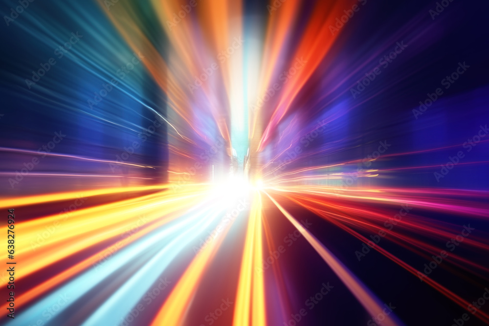 abstract speed light background colorful zoom light trails background
