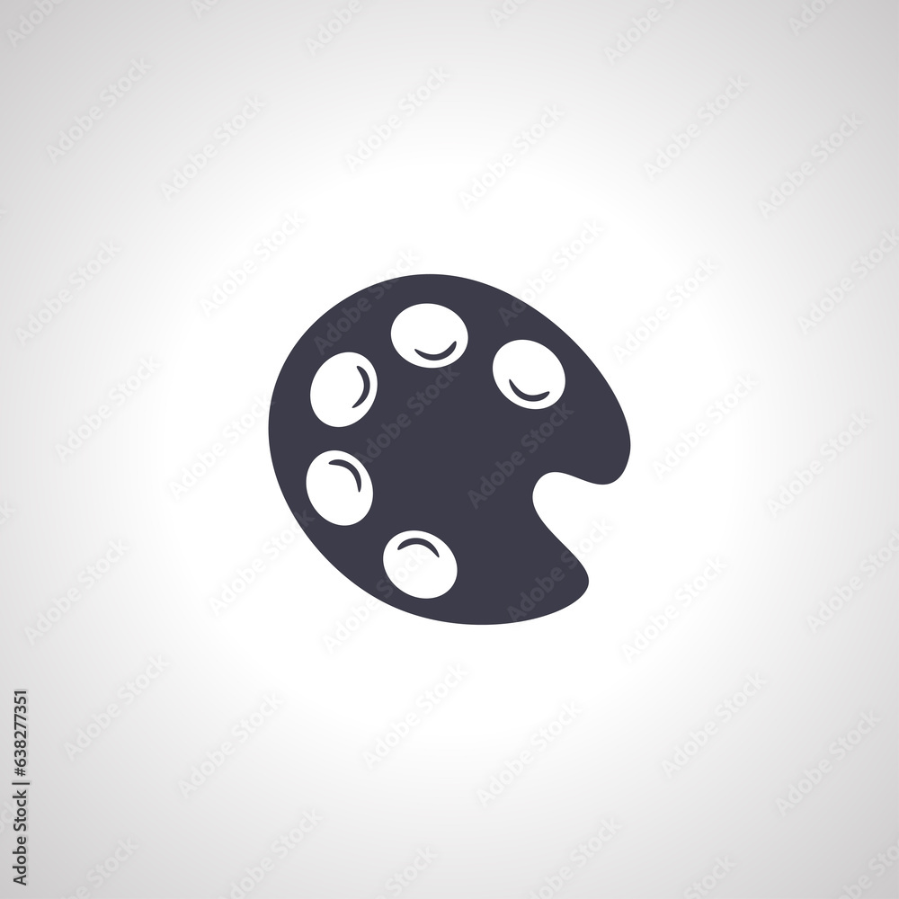Painting palette and brush icon. painting kit icon. Painting palette and brush icon. painting kit icon.