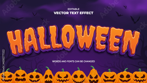 halloween editable 3d text effect