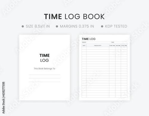 Time log book template printable