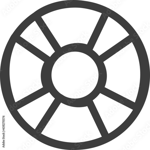lifebuoy outline icon, monoline icons.