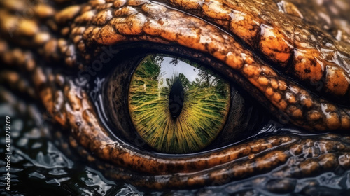 Alligator eye super macro