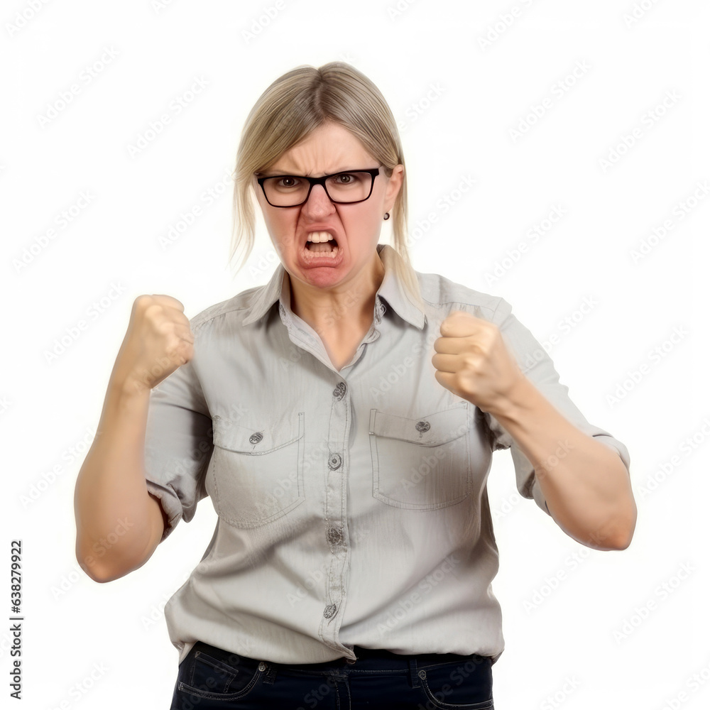 Angry female teacher