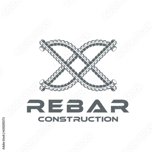 concrete iron rebar logo design