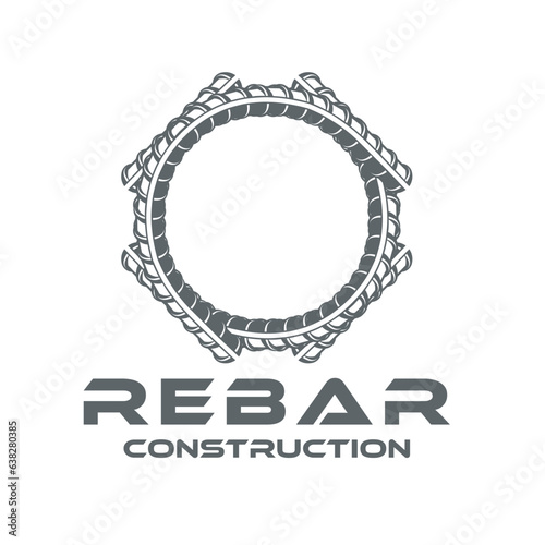 rebar construction logo design vector for business	company