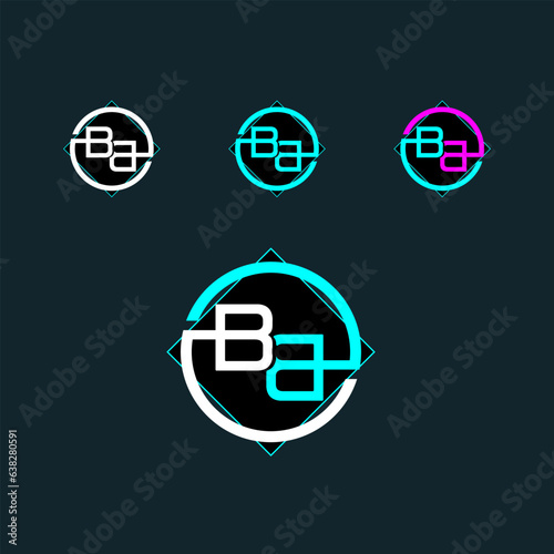 BB letter logo vector design with circle