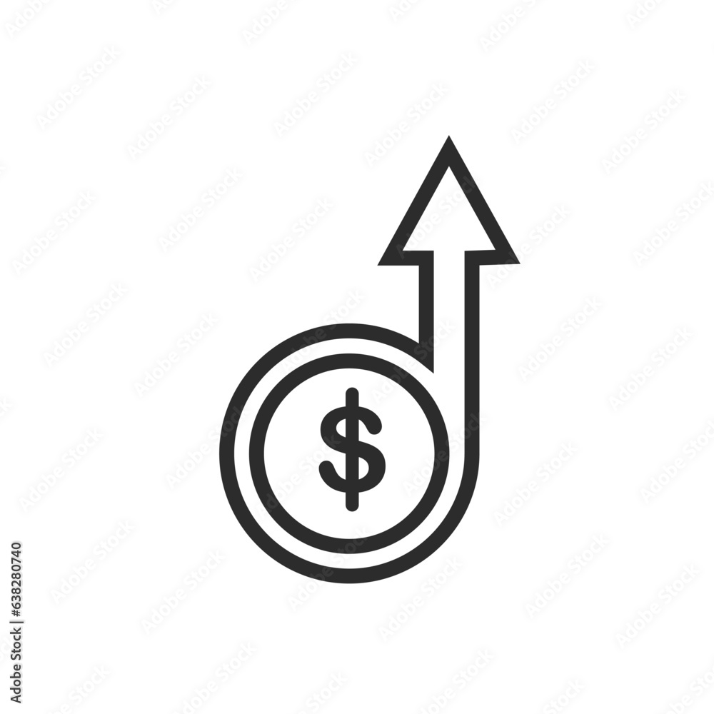 money and arrow up icon of financial growing vector element design template money and arrow up icon of financial growing vector element design template
