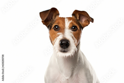 Fox Terrier dog on white background