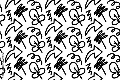 Abstract Handdrawn Seamless Pattern Background