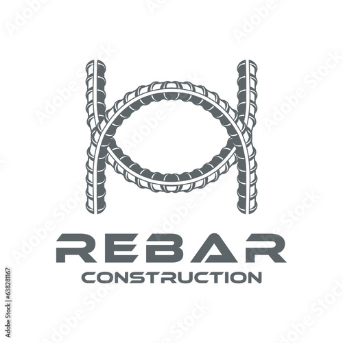 rebar concrete construction logo design vector for business idea , building and architecture company	