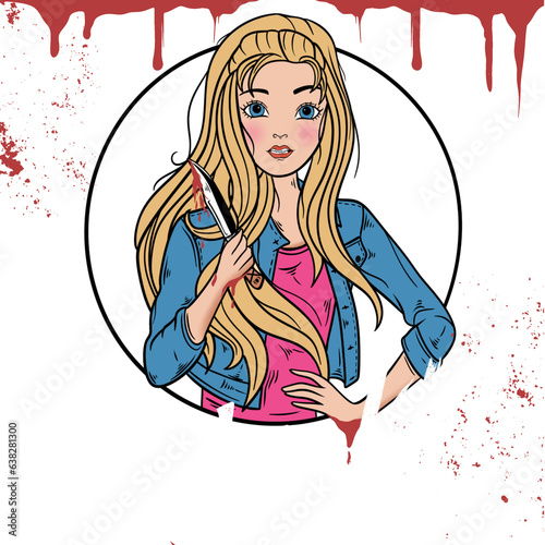 Barbie kill design illustration