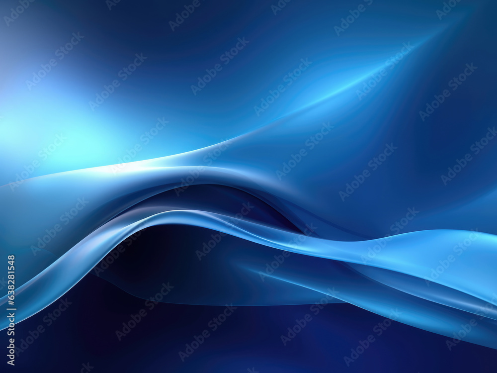 Obraz premium Abstract blue background with smooth lines