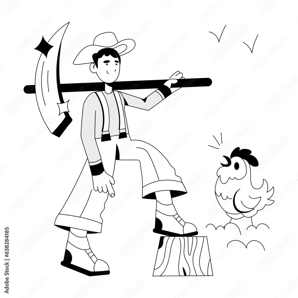 Fototapeta premium Poultry Farmer