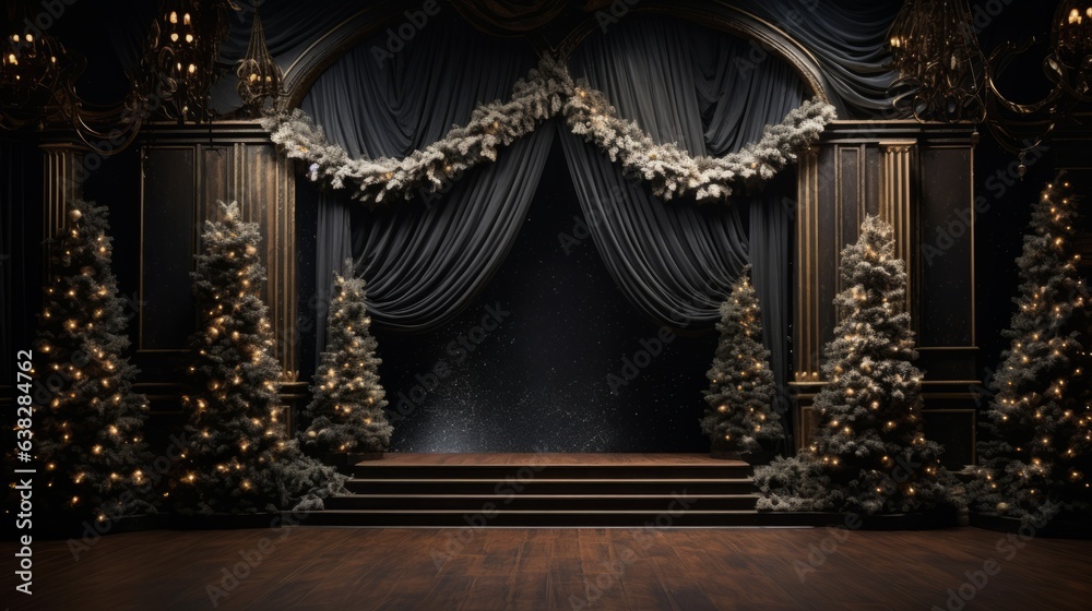 Elegant holiday backdrop for business themed festive projects