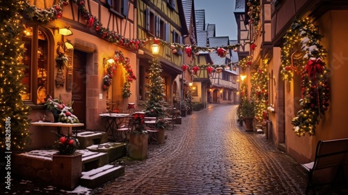 Old town in Christmas time, Alsace France © JuJamal