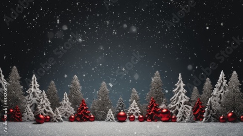 Holiday joy with this beautifully composed Christmas backdrop offering copy space