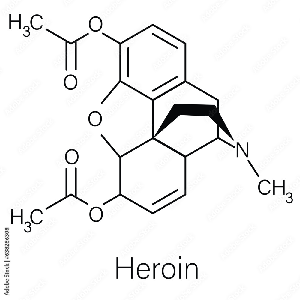 Formula of chemical structure of Modafinil, Cocaine, Morphine, Heroin. Formula of chemical structure of Modafinil, Cocaine, Morphine, Heroin.