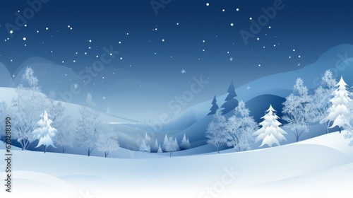 Sleek and modern corporate winter scene for festive designs © Cloudyew