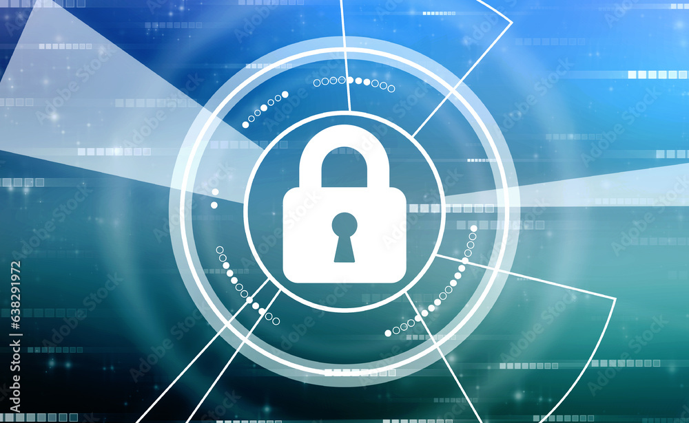Digital Padlock on abstract technology background, Technology security concept. Modern safety digital background. Protection system, Cyber Security and safety information, personal data concept Digital Padlock on abstract technology background, Technology security concept. Modern safety digital background. Protection system, Cyber Security and safety information, personal data concept