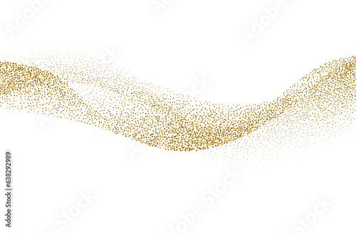 Gold glitter. Golden sparkle confetti. Shiny glittering dust. photo