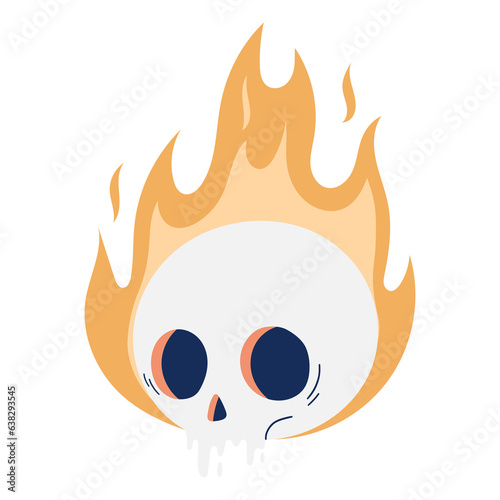 burning skull