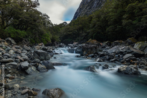 waterfall in the mountains