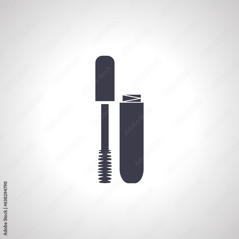 mascara for eyes icon. Open tube of mascara icon. mascara for eyes icon. Open tube of mascara icon.
