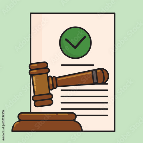 Gavel icon vector. Law and Judge's hammer symbol. Auction hammer.