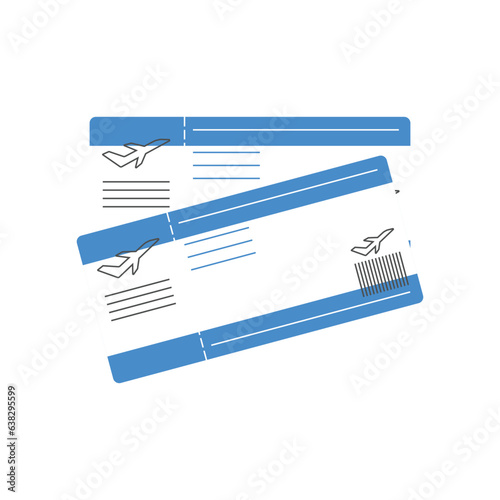 Ticket plane vector design airline flight
