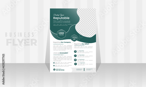 Modern Stylish Business Flyer Design Template. 