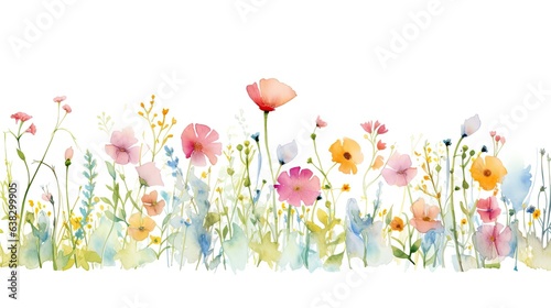 Spring floral watercolour background. Luxury flower wallpaper
