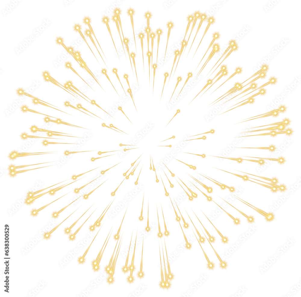 Fototapeta premium Transparent Fireworks Element. Sparkles Star. Radiance flash rays