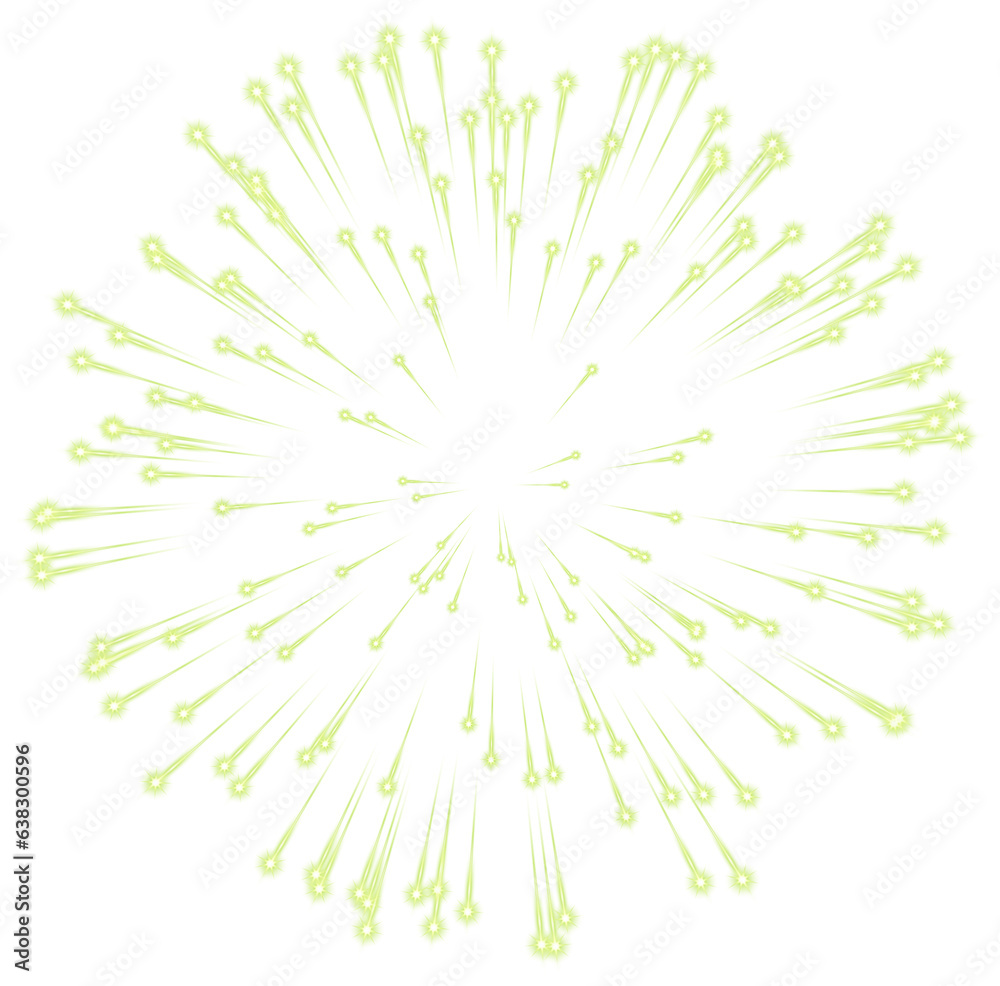 Obraz premium Transparent Fireworks Element. Sparkles Star. Radiance flash rays