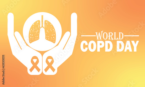 World COPD Day. (Chronic Obstructive Pulmonary Disease), Vector illustration. Suitable for greeting card, poster and banner