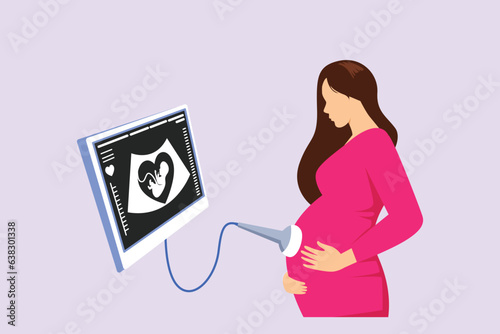 Pregnancy and infant loss awareness month concept. Colored flat vector illustration isolated. 